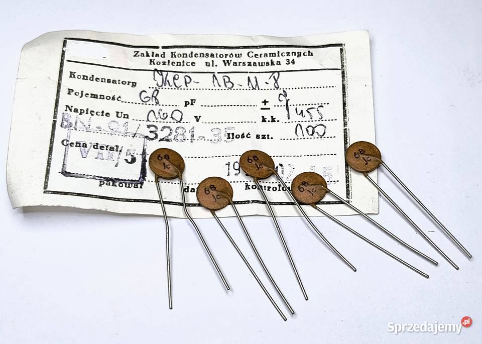 Kondensator 68pF 160V KCP CERAD Gdańsk