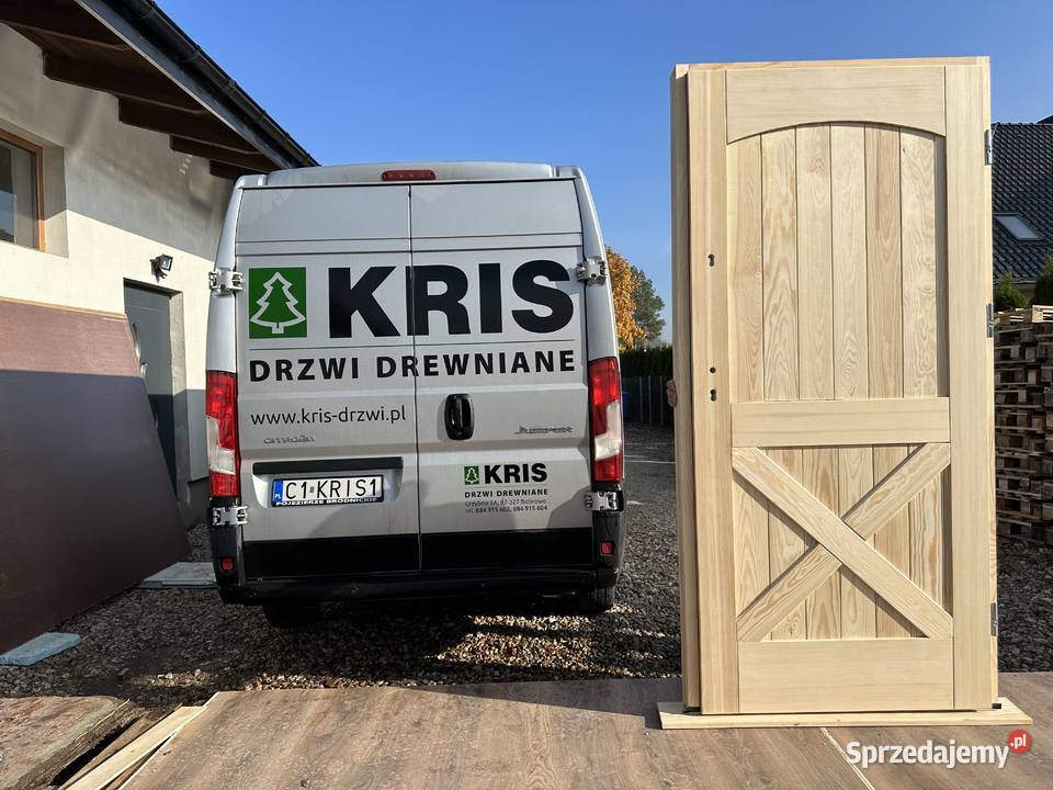 Drzwi zewnętrzne drewniane RĘKI Góralskie NA Drzwi i okna kujawsko-pomorskie Brodnica sprzedam