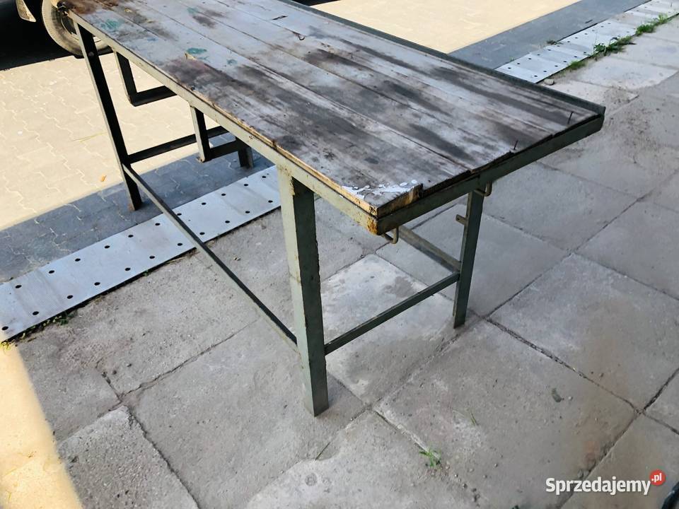 Stół warsztatowy metalowy falbanek 190 x 58 Justynów sprzedam