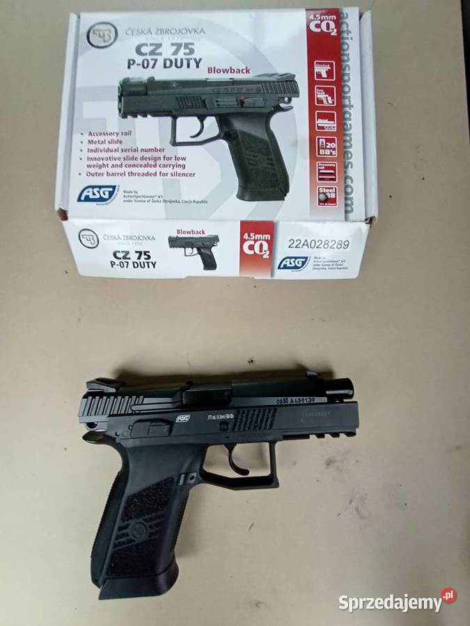 Wiatrówka CZ 75 P07 Duty BlowBack 45 mm mazowieckie Żyrardów
