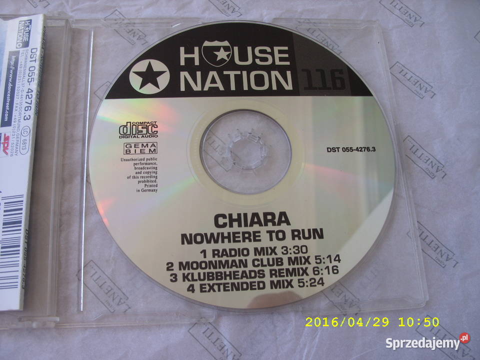 Rock CD singiel CHIARANOWHERE TO CD Wołów