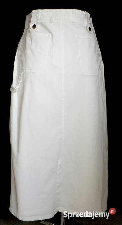 Leilunadługa biała jeansowa spódnica4648 Łódź