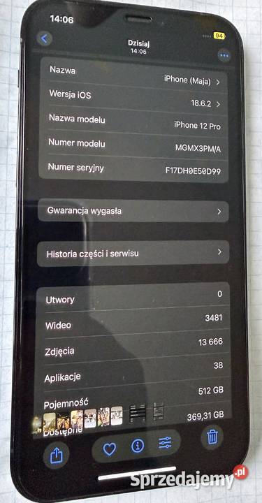 iPhone 12Pro 512GB Warszawa sprzedam