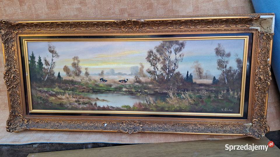 4 obrazy olejne sprzedaż awaryjna oryginalna