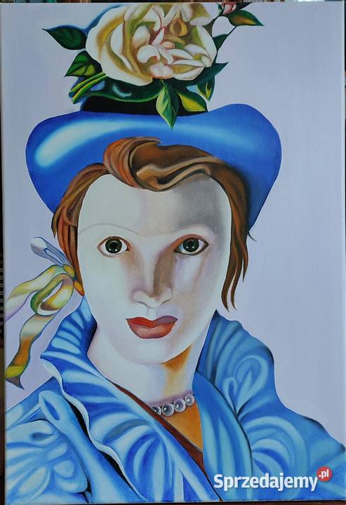 Kopia obrazu Tamary Łempickiej Kapelusz z Różą Warszawa