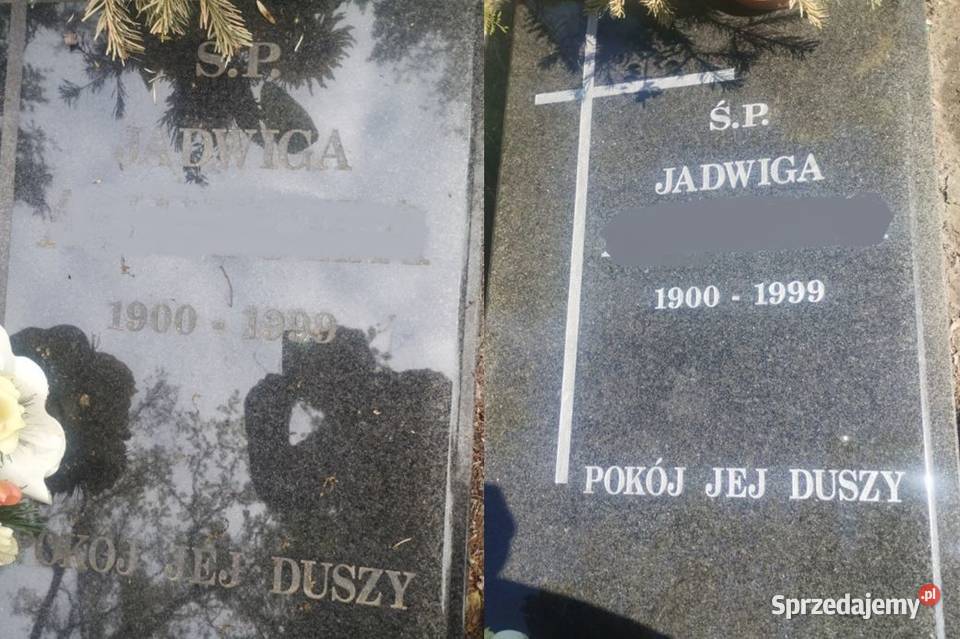 Odnowienie napisów liter Wrocław cmentarz