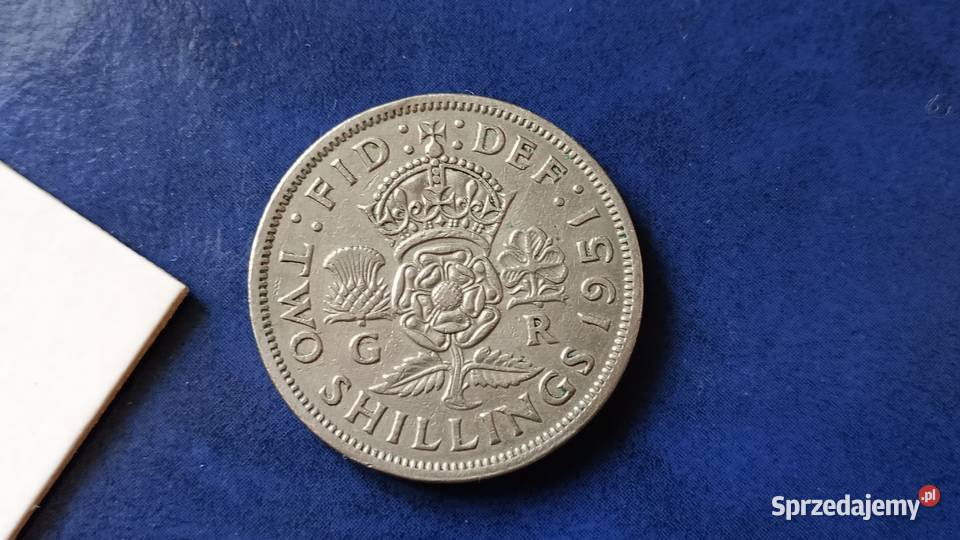 Stare monety 2 szyling 1951 Wielka Brytania podkarpackie Lesko