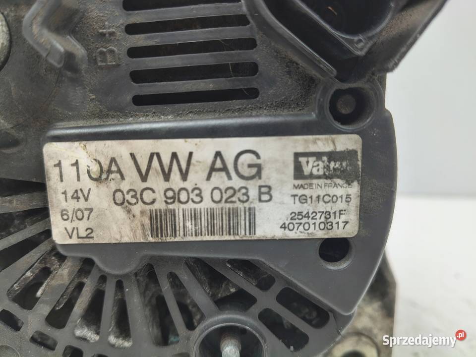 ALTERNATOR Audia A3 8P 16 FSI valeo 03C903023B Chełm sprzedam