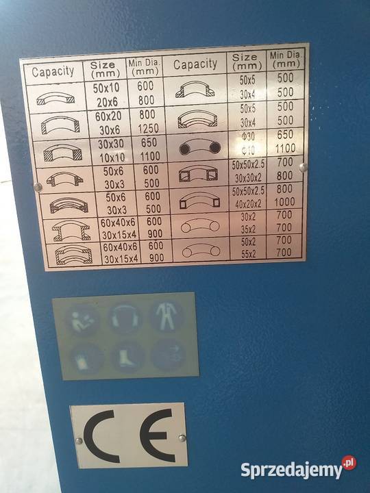 Giętarka do rur i profili RBM 40HV Walcarka mazowieckie Siedlce