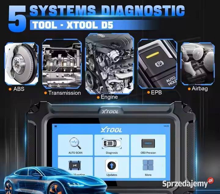 Skaner Tester Diagnostyczny XTOOL D5 JPolski Interfejsy diagnostyczne Gdańsk