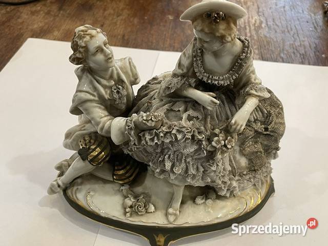 Porcelanowa figurka rokokowa Sitzendorf w stylu małopolskie Kraków