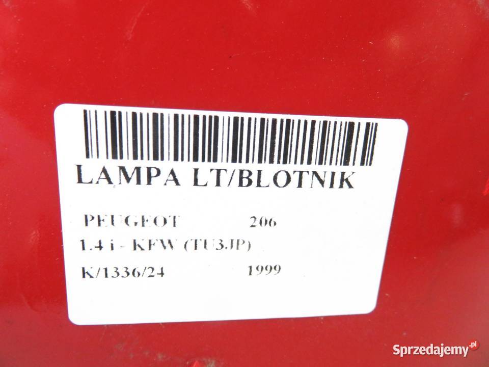 LAMPA LEWA TYLNA PEUGEOT 206 osobowe