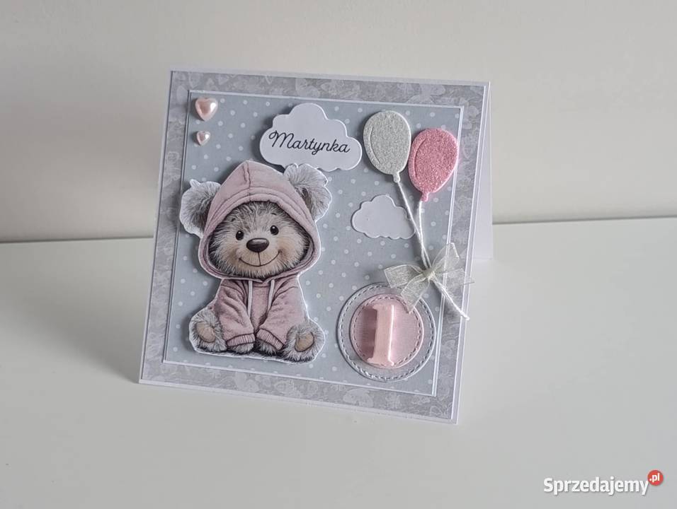 Kartka urodzinowa ręcznie robiona roczek Łódź sprzedam