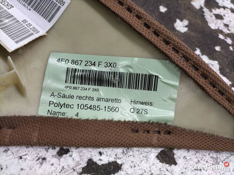 OSŁONA SŁUPKA A LEWA PRAWA BRĄZ KOMPLET AMARETTO sprzedam