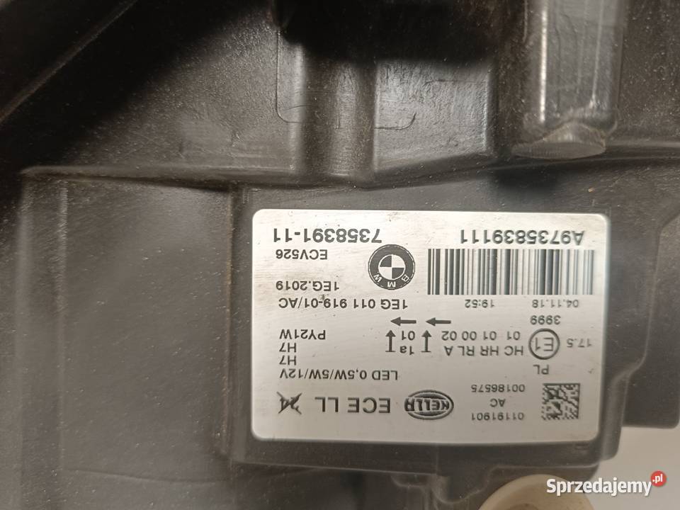 Reflektor lewy przedni BMW 1 F20 F21 LCI Hella Rok produkcji 2015