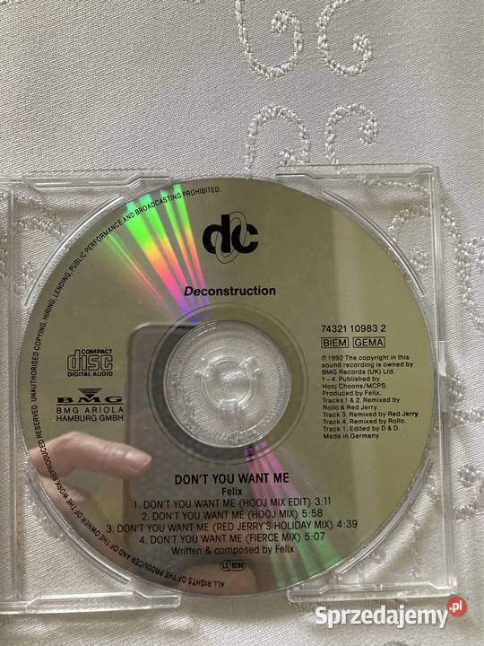 Płyta CD Remix Felix Dont You Want Me Czerwionka-Leszczyny