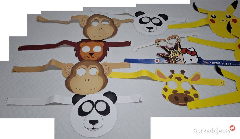 Papierowe maski kapelusze czapki okulary mix 11 śląskie