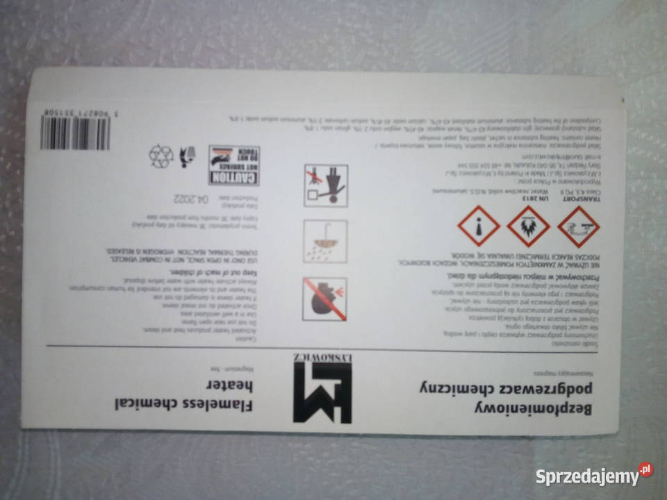 podgrzewacz chemiczny jedzenia