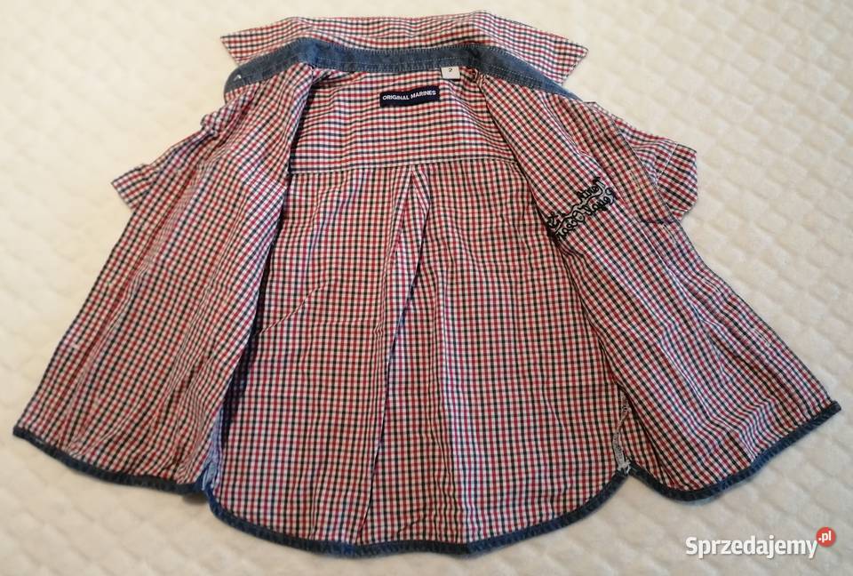 Koszula rozpinana w kratkę krótki rękaw 9298 Czeladź