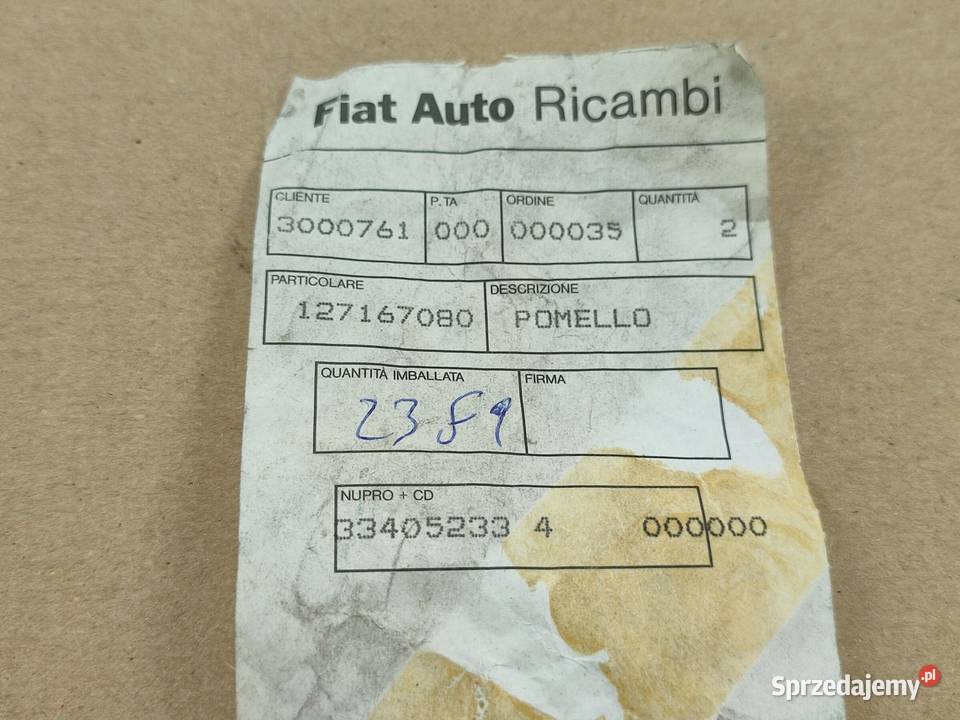 POKRĘTŁO SIEDZENIA FOTELA KIEROWCY FIAT TEMPRA