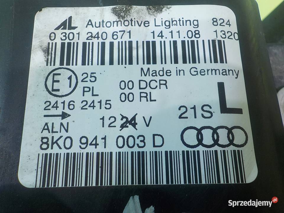 AUDI A4 B8 SLINE 18 TFSI 08r SEDAN 4D XENON Suków