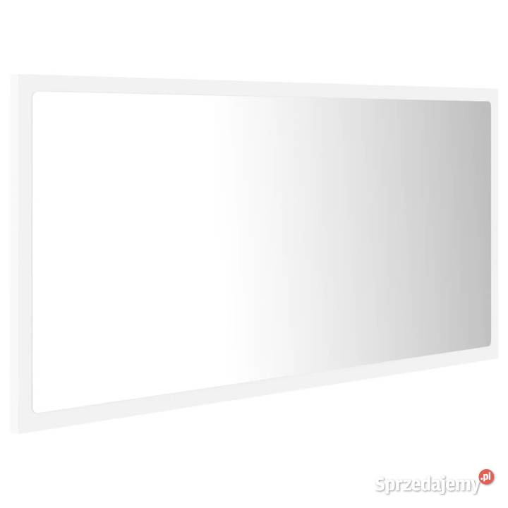 Lustro łazienkowe z LED białe 90x85x37 akryl Warszawa