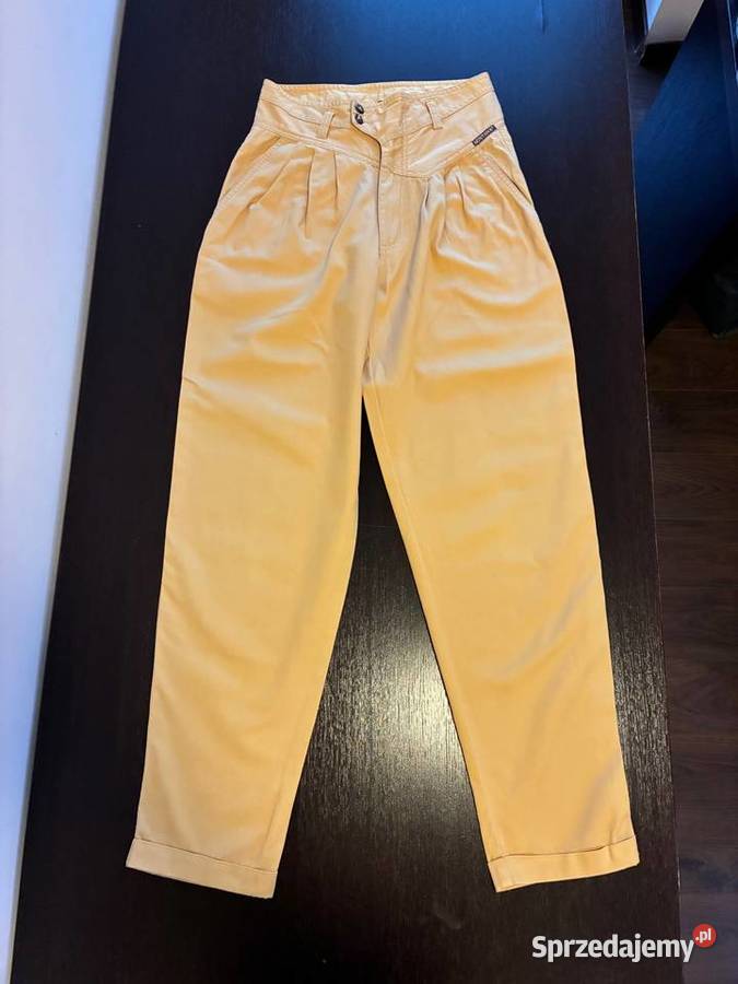 Damskie spodnie vintage musztardowe Montana Elbląg