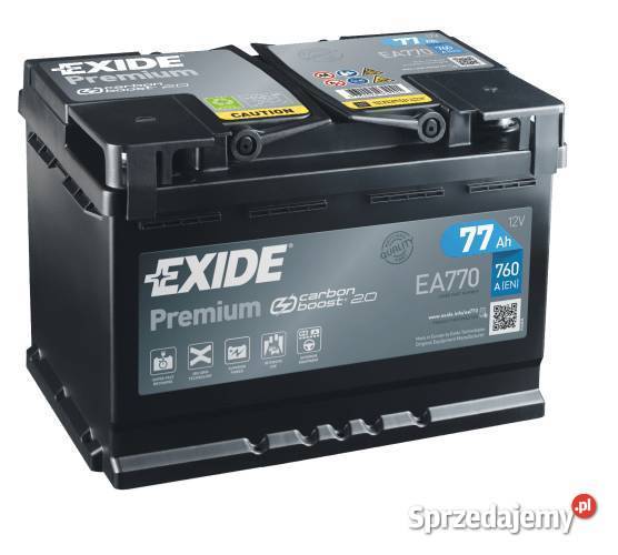 Akumulator Exide Premium 77 Ah 760 A Prawy Plus akumulatory Układ elektryczny Wrocław