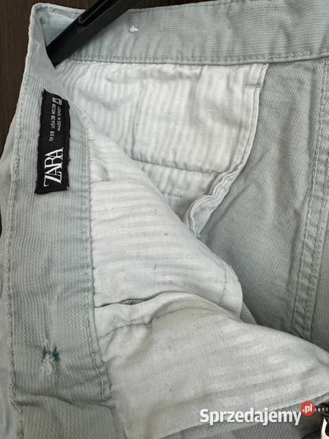 Spodenki męskie Zara 38 seledyn krótkie z Częstochowa