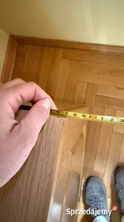 Witryna z komodą kredens w kolorze dąb 90x50x153 Kredensy i witryny