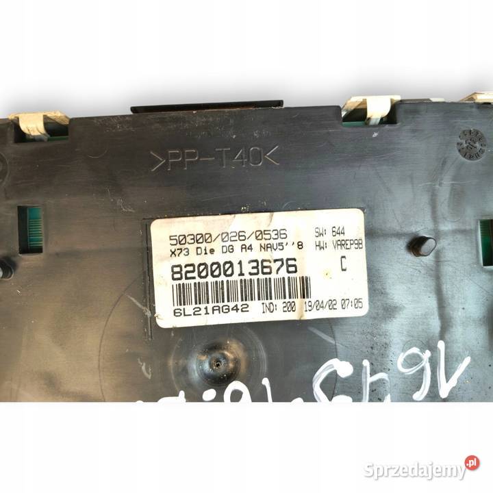 LICZNIK ZEGARY 8200013676 Renault Vel Satis 22 lubelskie Chełm