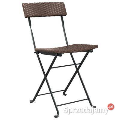 vidaXL Składane krzesła bistro 2 brązowe