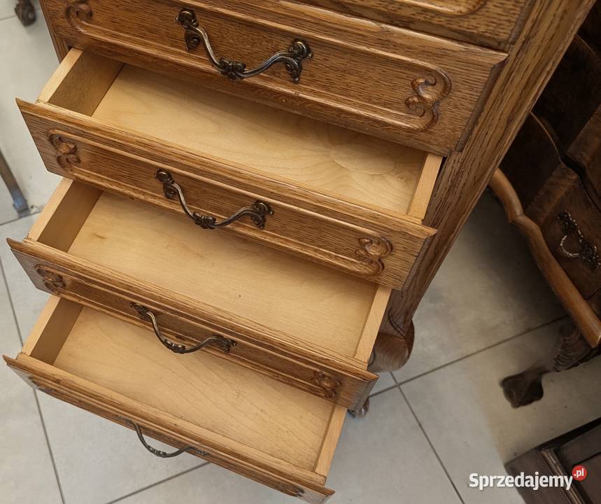 Dębowa szyfonierakomoda ludwikowskasklep Dąbrowa