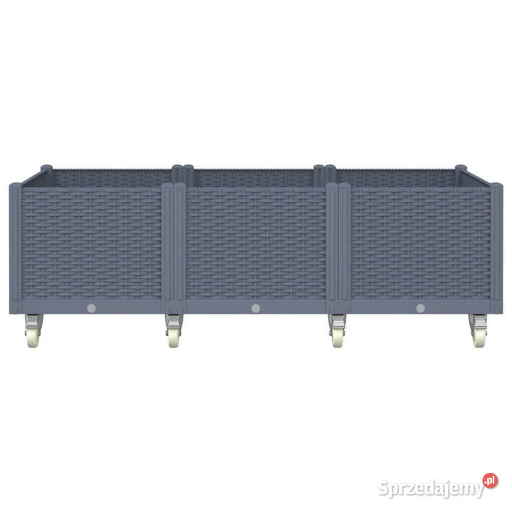 Donica ogrodowa na kółkach szara 150x80x54 PP mazowieckie Warszawa