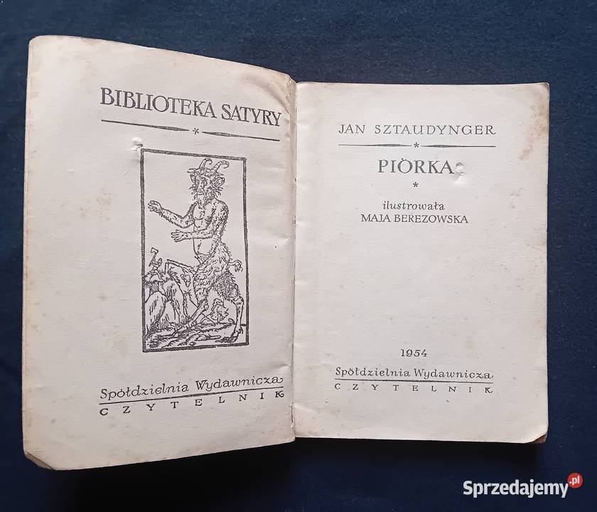 Jan Sztaudynger Piórka Czytelnik 1954 r Wydanie wielkopolskie Koźminek