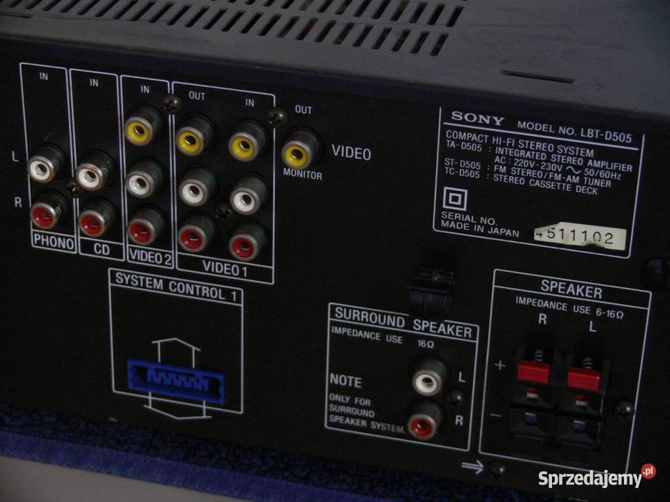 Wzmacniacz Sony LBTD505 korektor WYSYŁKA Jasło