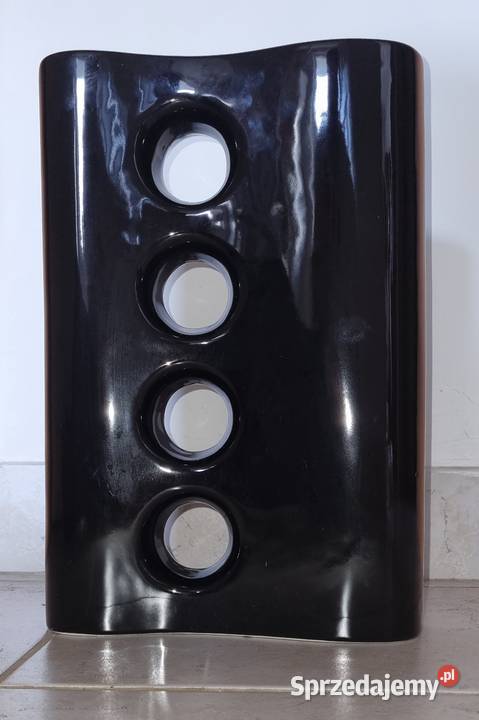 Super nowoczesny wazon w czarnym kolorze Forte Dekoracje i ozdoby