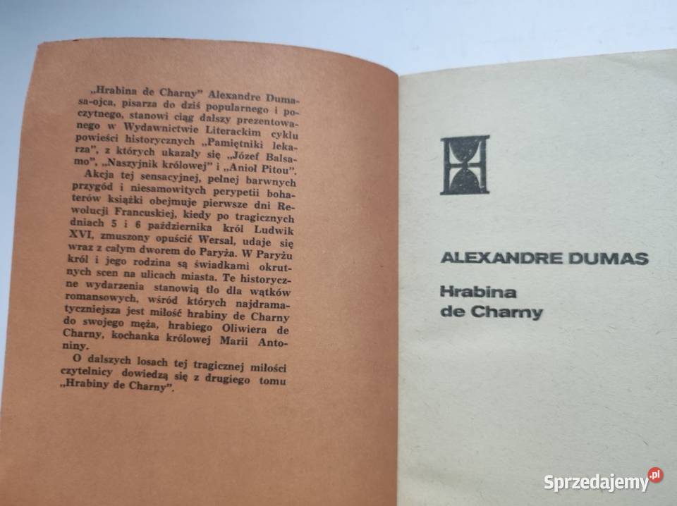 Hrabina de Charny Aleksandre Dumas powieść ISBN 9788375527162 Kielce