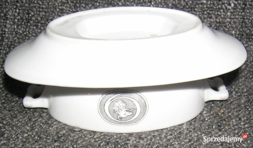 PRL sosjerka Czeska UNIKAT Porcelana i szkło