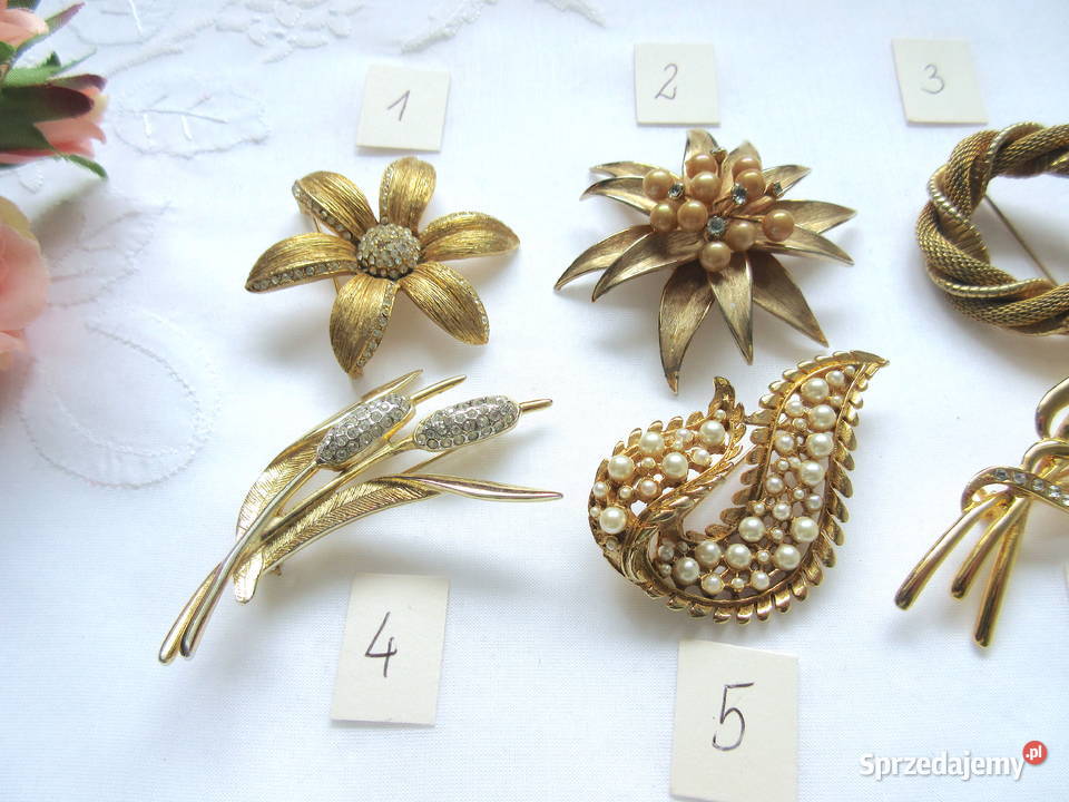 Stara biżuteria broszki lata 80 Straszydle