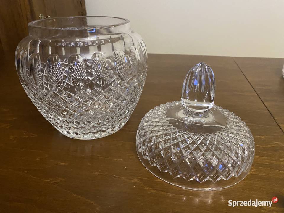 Kryształ z PRL Duża Bomboniera Stargard