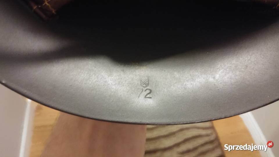 PięknyStary Wojskowy Hełm Szwedzki Sygnowany Brzóza Stadnicka