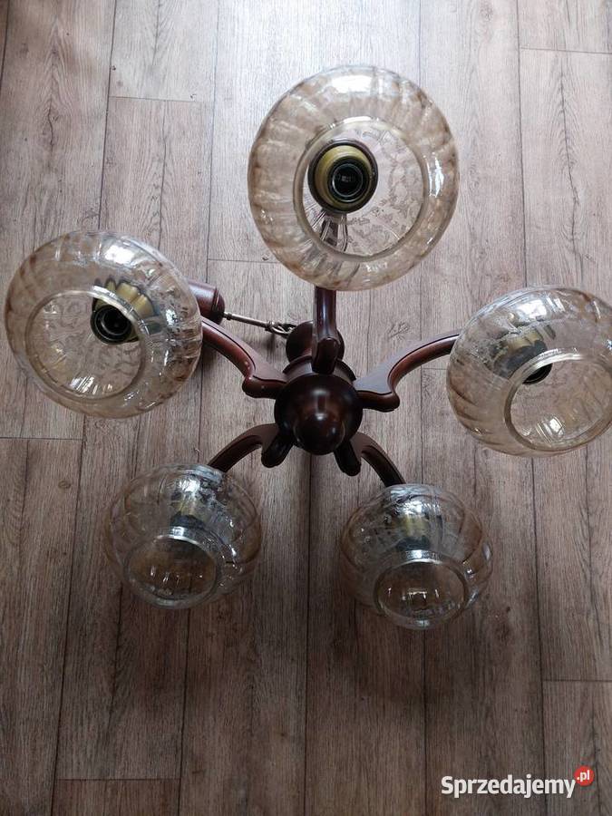 Żyrandol PRL vintage Lubliniec sprzedam