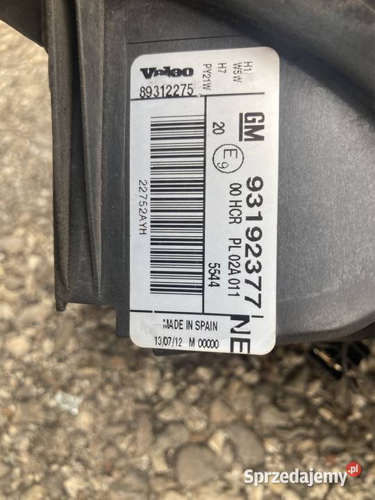 Lewa oryginalna używana lampa przednia Opel lewe Lampy przednie Kielce