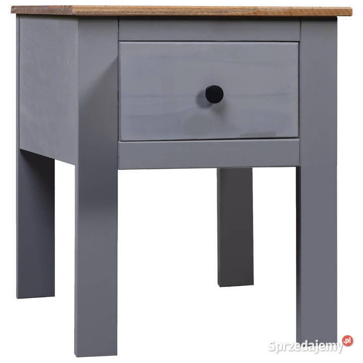 Szafka nocna szara 46 x 40 x 57 sosna seria Warszawa