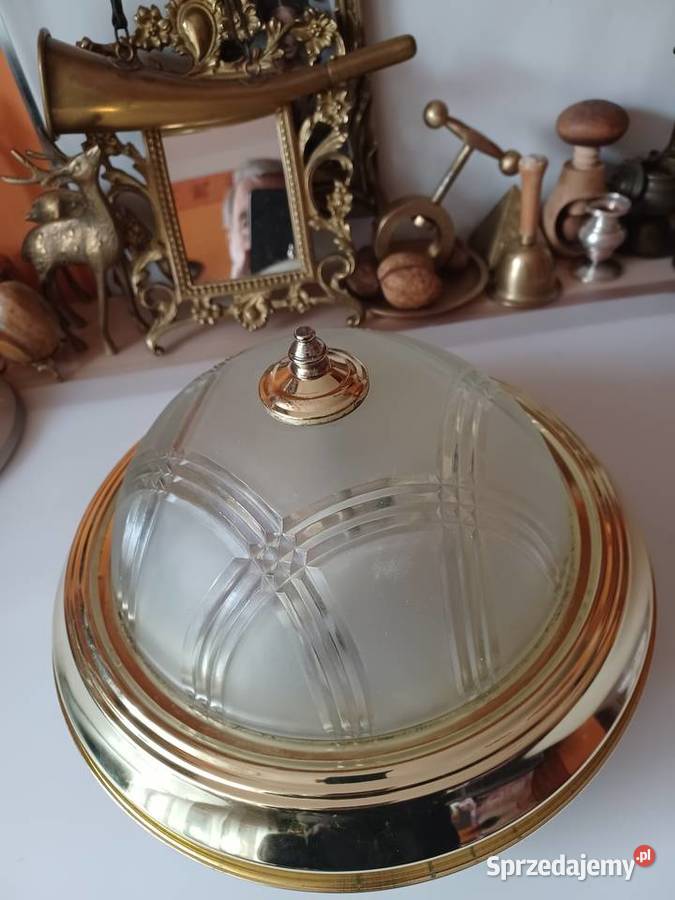 Piękna lampa sufitowa plafon metal szkło Oświetlenie Poznań