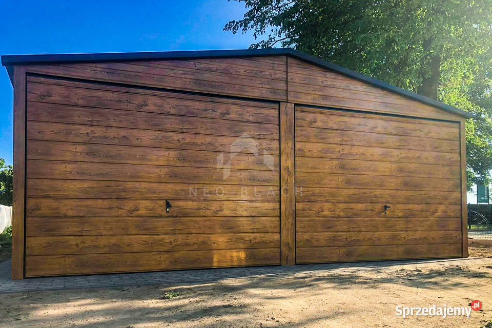 Garaż Blaszany 6x6m 2x Brama Uchylna blacha świętokrzyskie