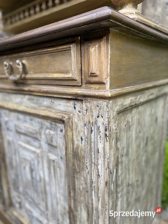 Francuski kredens antyczny ręcznie malowany Dom i Ogród Śrem