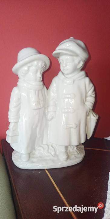 Figurka pary Ona z torebeczką On z parasolem pomorskie Gdańsk