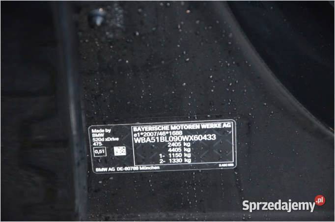 BMW 520D 2021 199500 ccm 190 mazowieckie